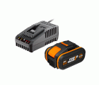 Worx WA3604 - Batería 20V 4Ah POWERSHARE + Cargador WA3860
